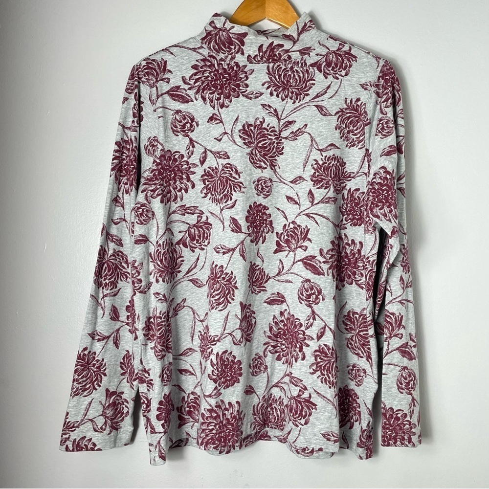 Croft & Barrow floral turtleneck top 1X